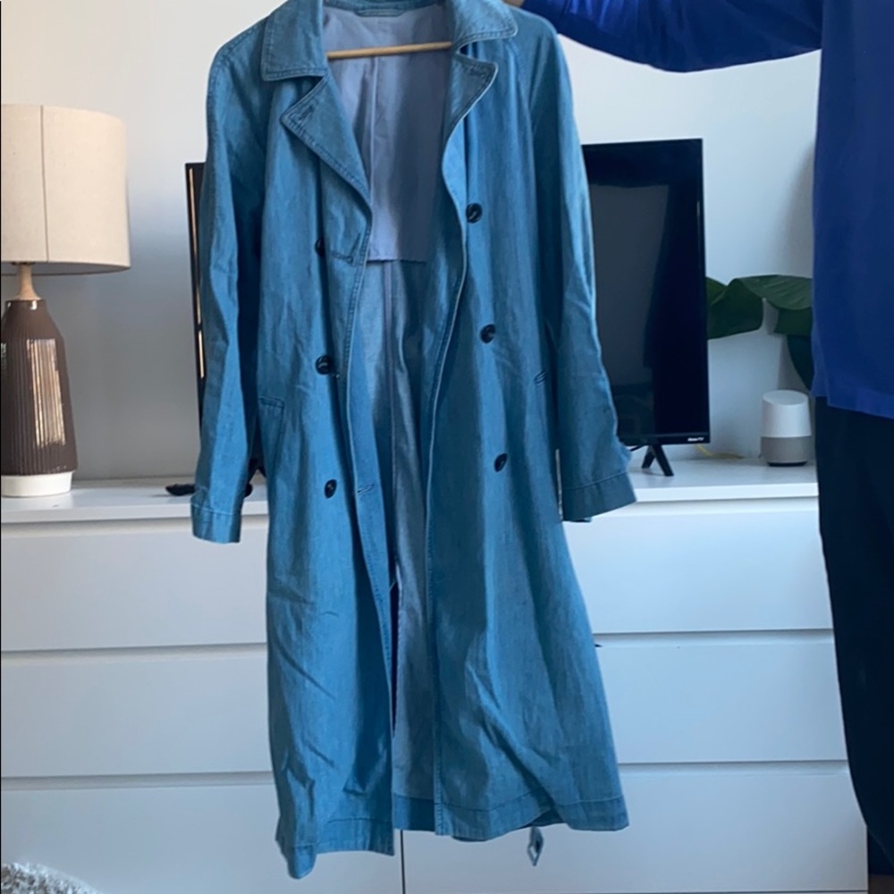 Long jeans jacket